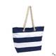 SEANA plážová pruhovaná taška, biela/modrá